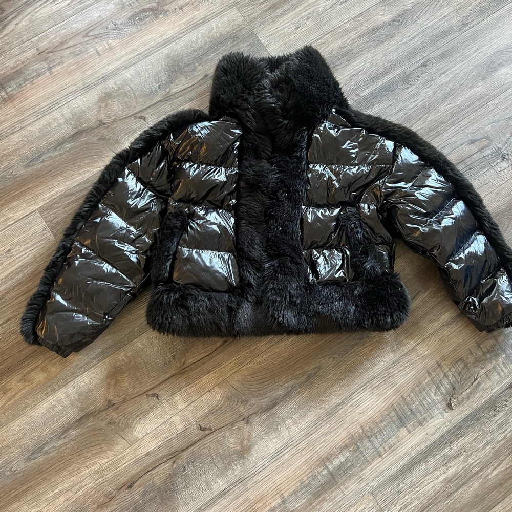 Opening ceremony daydreamer puffer faux fur jacket